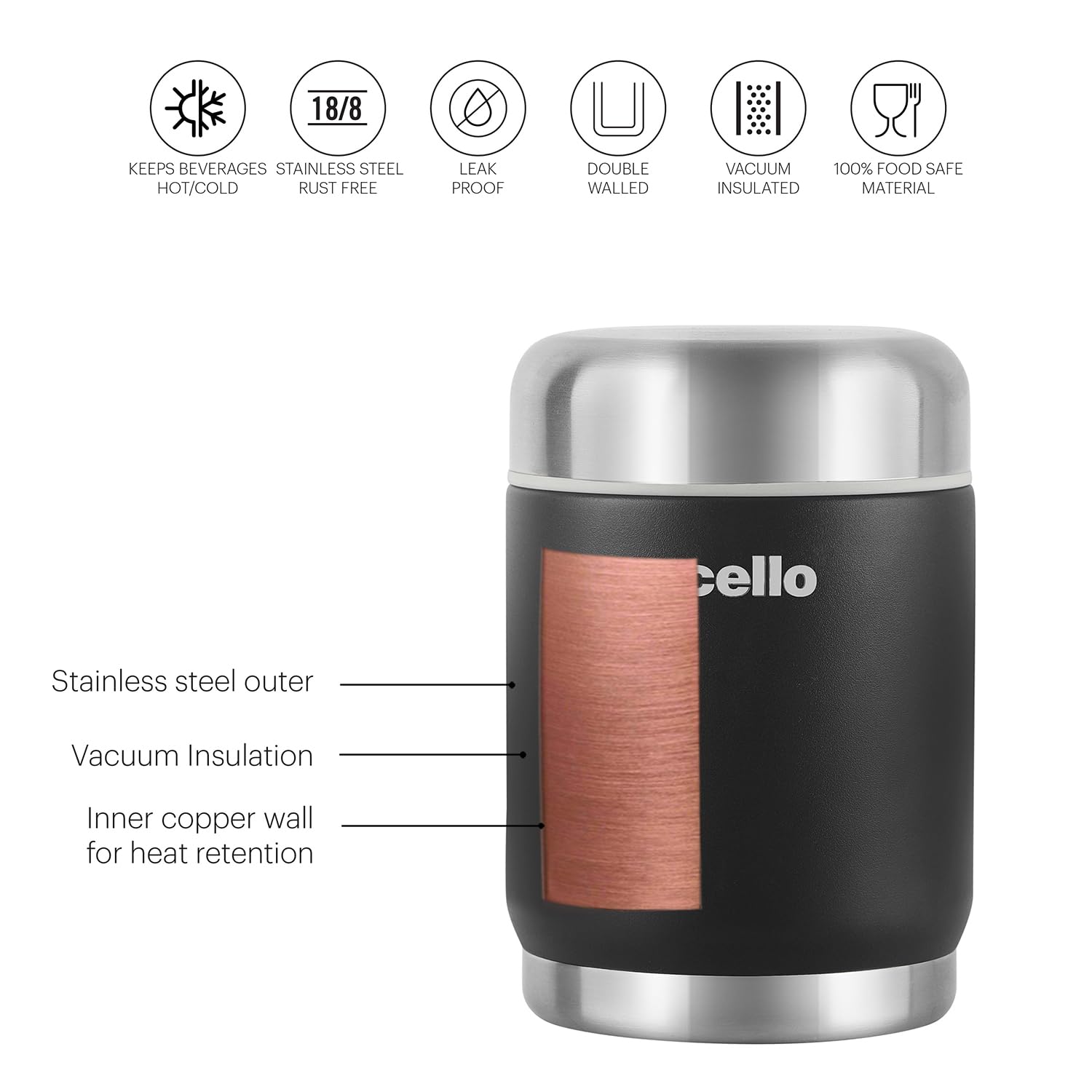 Amazon.com: CELLO Duro Tuff Supee Vacuum Insulated Hot and Cold